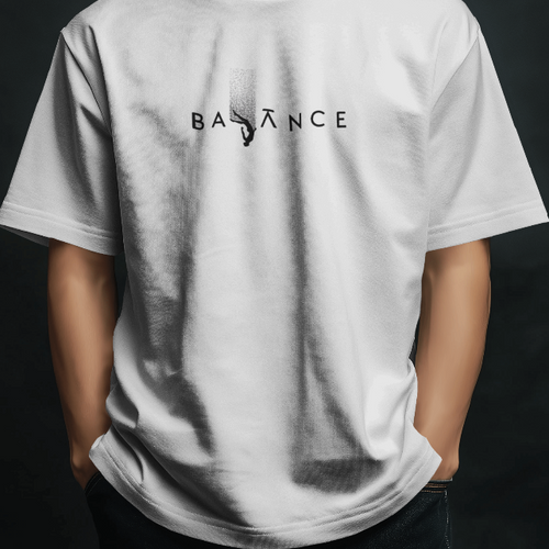 BALANCE typography oversized fit White t shirt