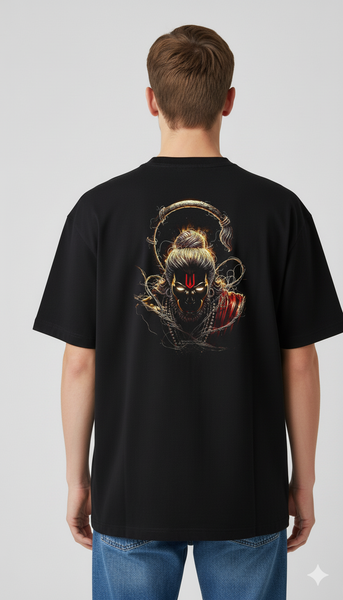 Oversized T-shirt with lord Hanuman design